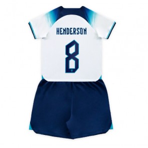Maillot de foot Angleterre Jordan Henderson #8 Domicile enfant Monde 2022 Manches Courte (+ pantalon court)